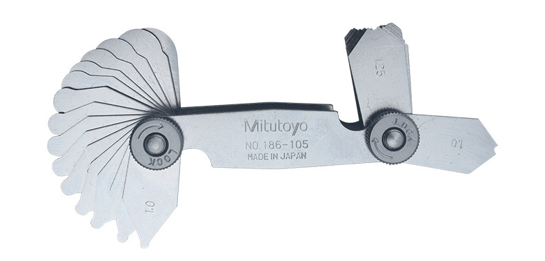 日本三丰mitutoyo 半径规 r规 半径样板 弧度规 186-105 1-7mm