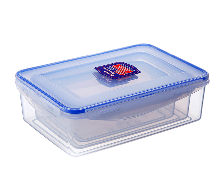 bsci验厂食品级透明长方形塑料套装保鲜盒定制|食品保鲜盒三件套