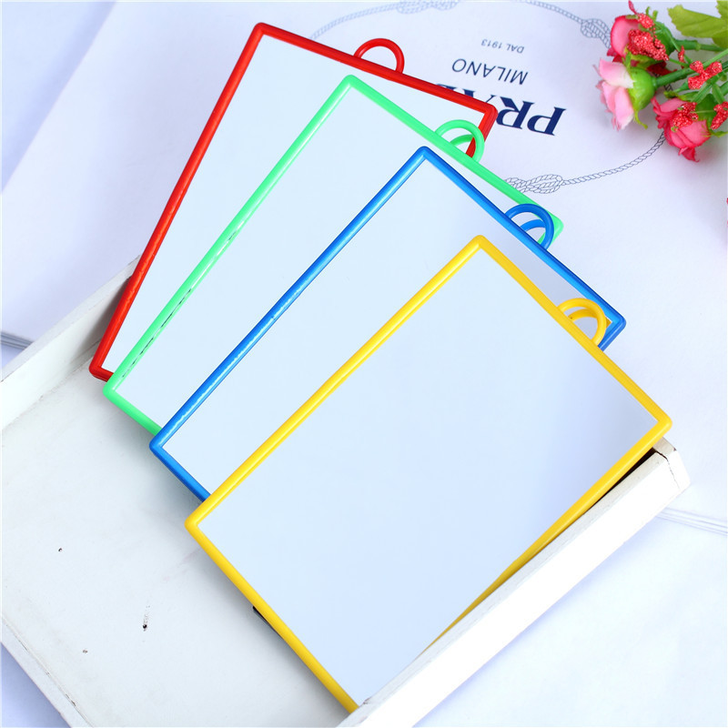 Factory Direct Sales Plastic Gridding Makeup Mirror Desktop Folding Cosmetic Mirror Wholesale Square Mirror Customization