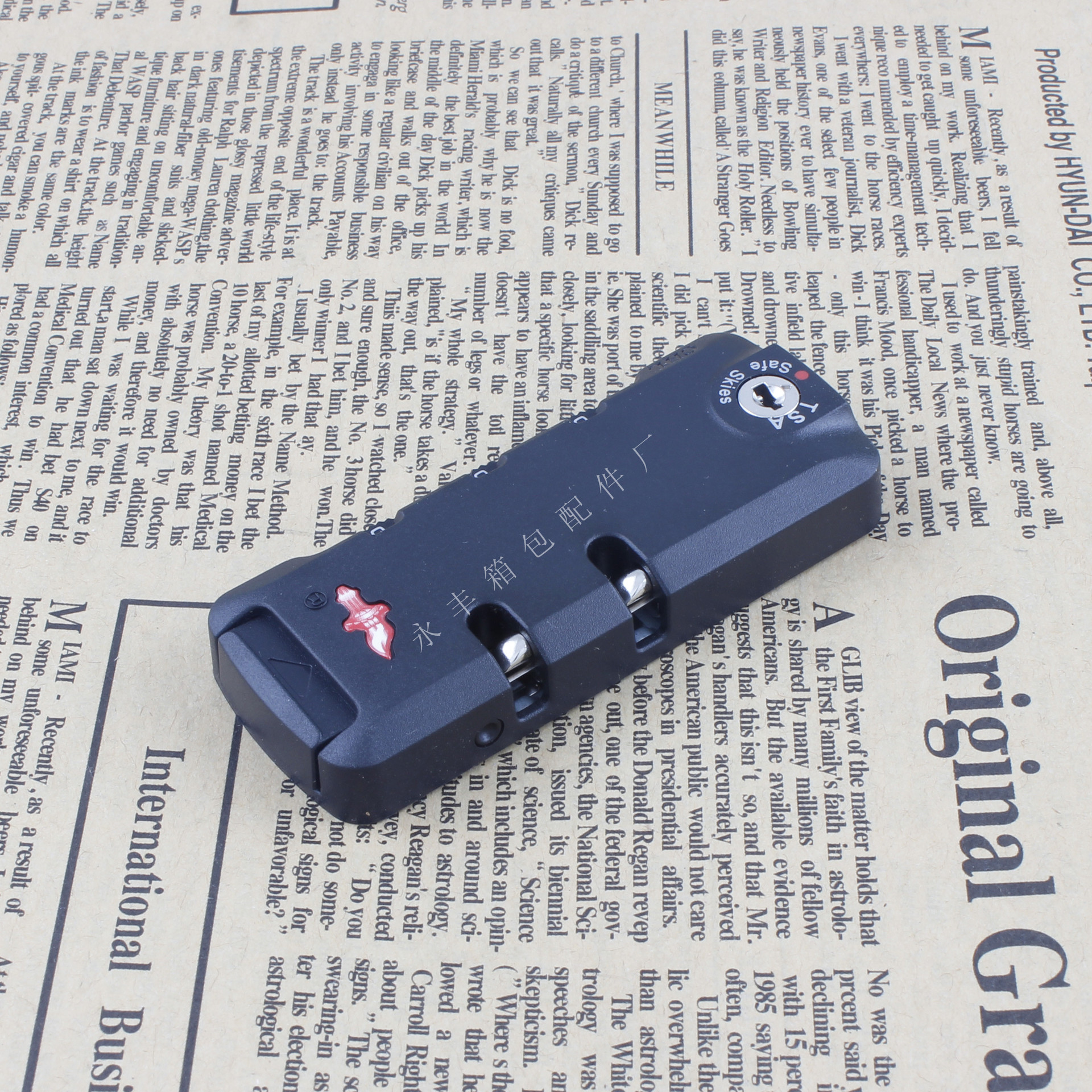 新品上市 hd-048a tsa火炬海关固定箱包锁 拉片锁 软箱密码锁