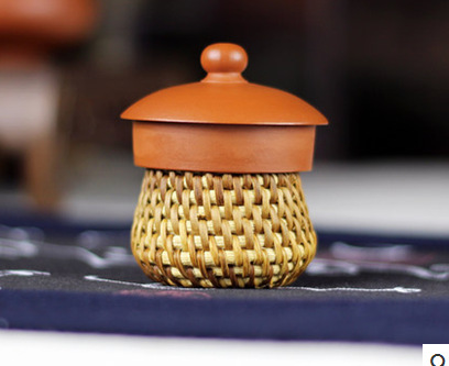 手工老秋藤茶盖托 秋藤盖置 藤编茶具 功夫茶配件壶盖架