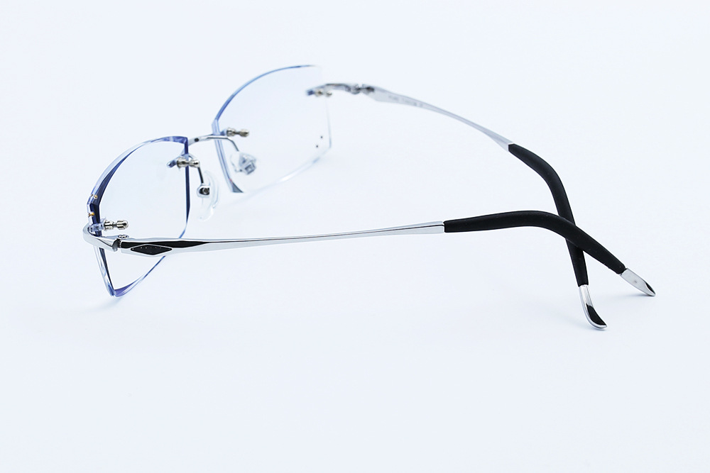 韩国钻石切边眼镜高端超轻成品无框近视眼镜 mr-8镜片