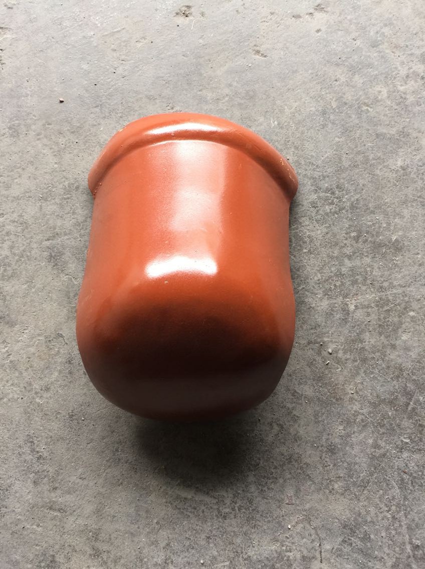 铁红正脊收口s13 别墅屋面瓦配件收口 佛山室外西瓦收口