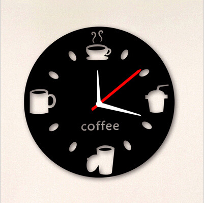 厂家批发创意挂钟数字挂钟diy时钟压克力钟表静音金属钟表z205