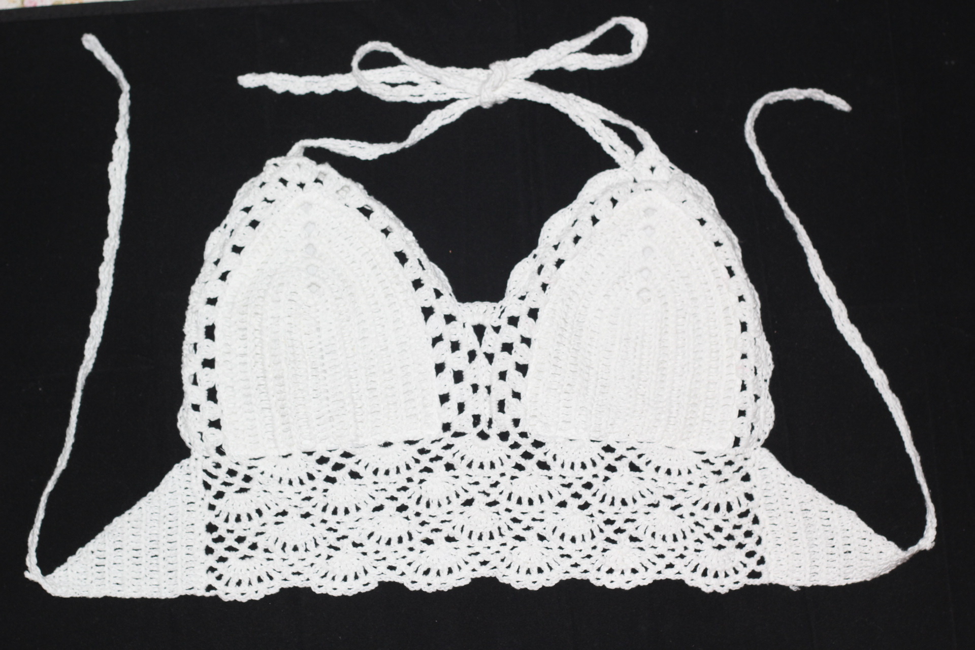 比基尼套装新款 手工编织钩针泳衣 比基尼性感沙滩露背 ebay游泳