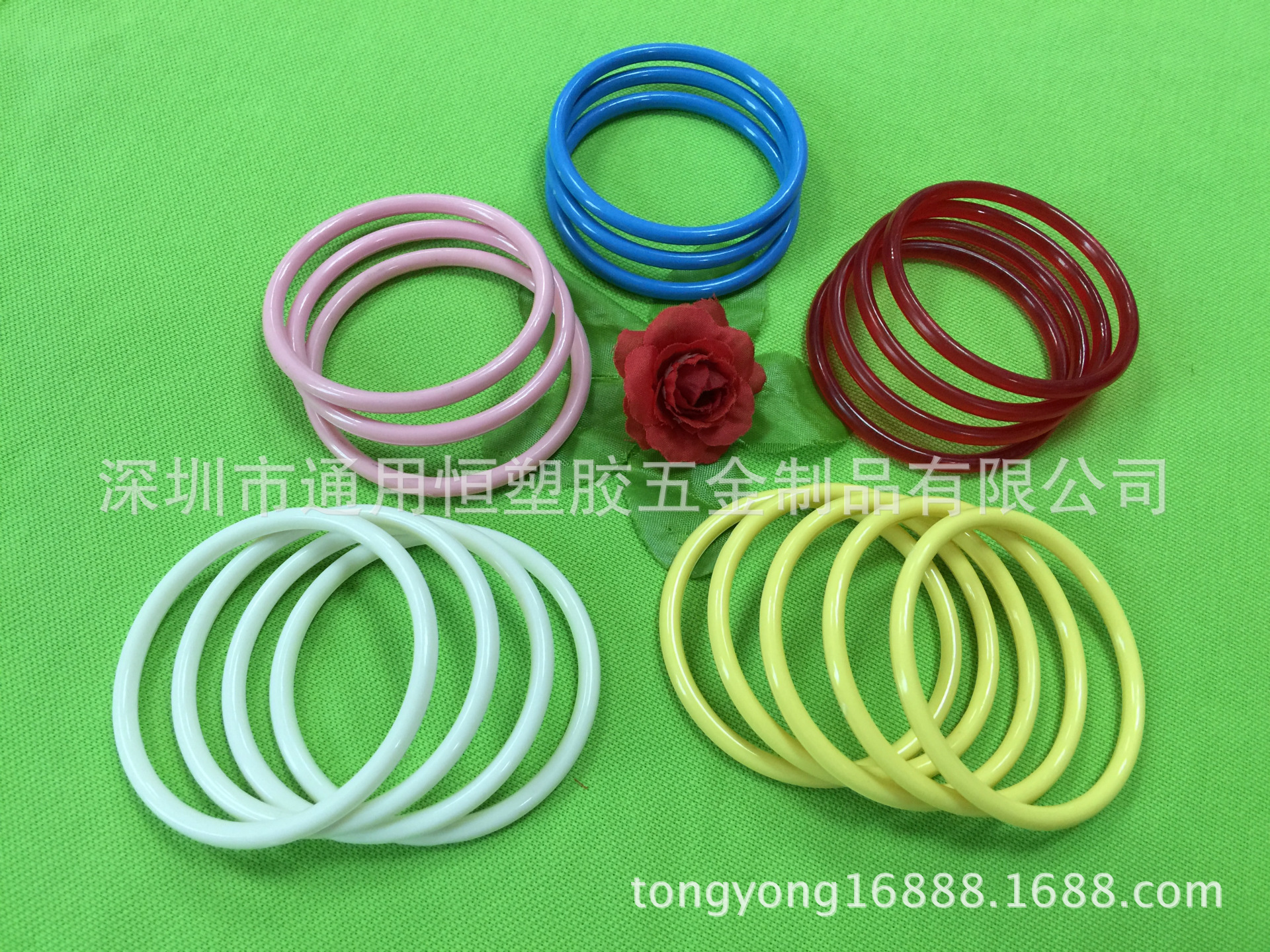 供应塑料卡扣塑料圆圈彩色圈圈玩具配件塑胶圆环abs手圈