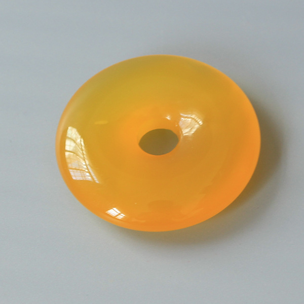 黄玛瑙玉髓平安扣吊坠 毛衣链车挂diy饰品配件产地货源