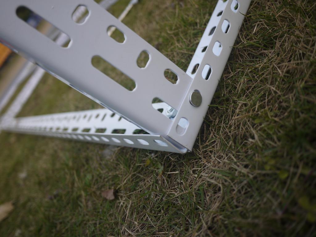 货架材料组装花三角铁条自由组合定制组装仓储超市架多孔铁架子