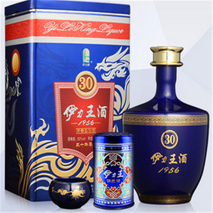 52度伊力蓝王500ml浓香型白酒三十年窖藏1956