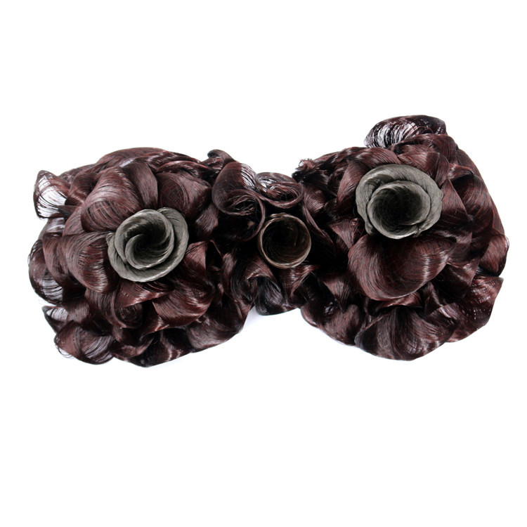 假发片饰品花 女式时尚盘发头花新娘假发造型花 厂家现货直供