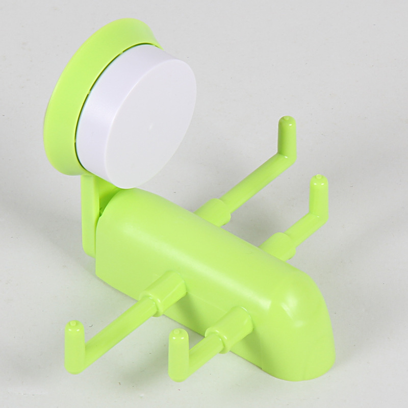 创意强力无痕静电吸盘4爪挂架多用途厨房浴室免钉小物件挂钩