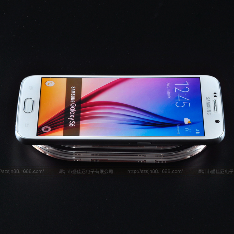 三星椭圆形智能充电器发射器三线圈无线充底座手机通用型qi无线充