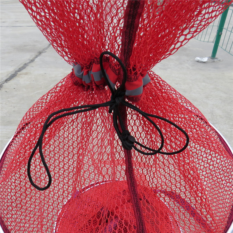 厂家直销酒红色卡边竞技鱼护 加厚涂胶网布渔护渔具批发渔网