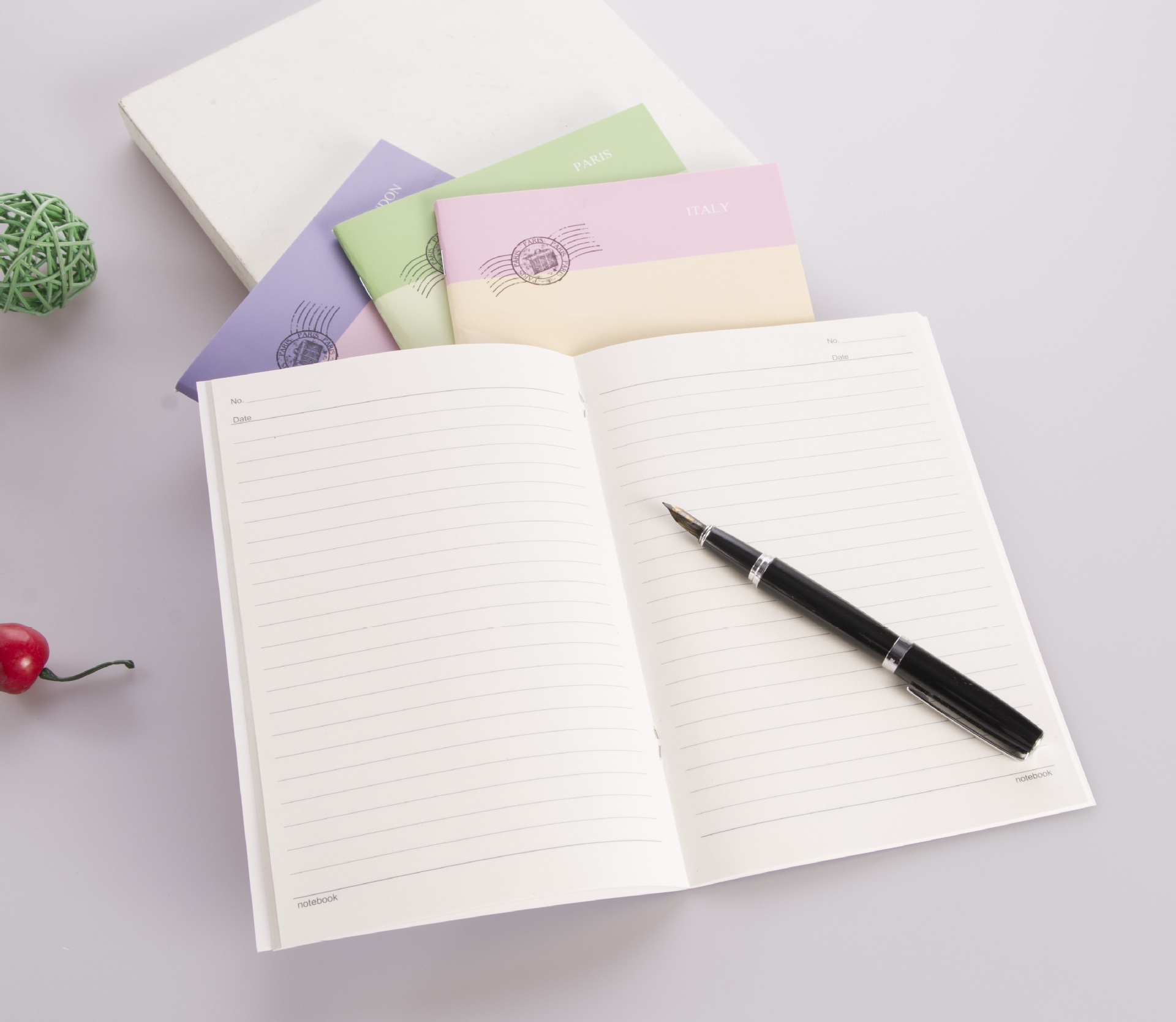 韩版五彩拼色笔记本子作业 学生文具双胶纸a5记事笔记本定制批发