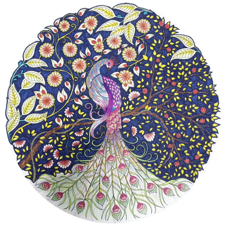 钻石十字绣满钻 花开富贵孔雀钻石画 房间装饰画 钻石绣 孔雀图