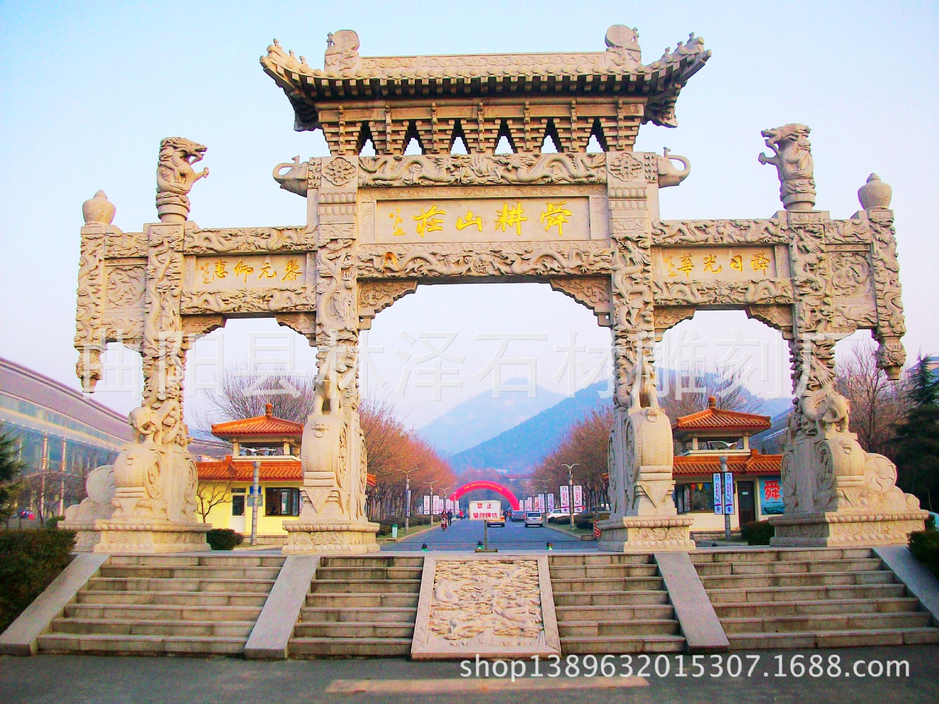 曲阳石雕牌楼 石牌坊 大理石花岗岩山门楼 厂家直销【价格商谈】