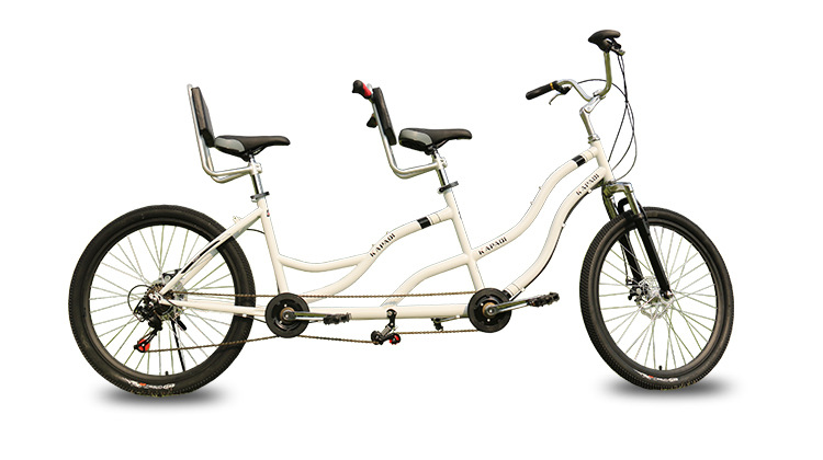 两人自行车 26英伦双碟刹自行车 变速双