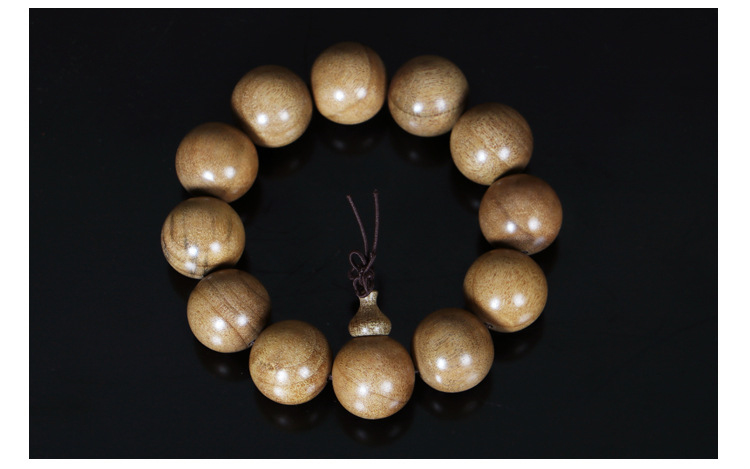 【纯手工磨】金丝楠木手串12颗20mm男女佛珠手链