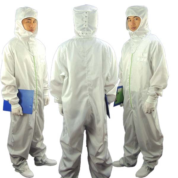 厂家直销 连帽连体服无尘服连帽连体无尘防静电服 防静电连体服