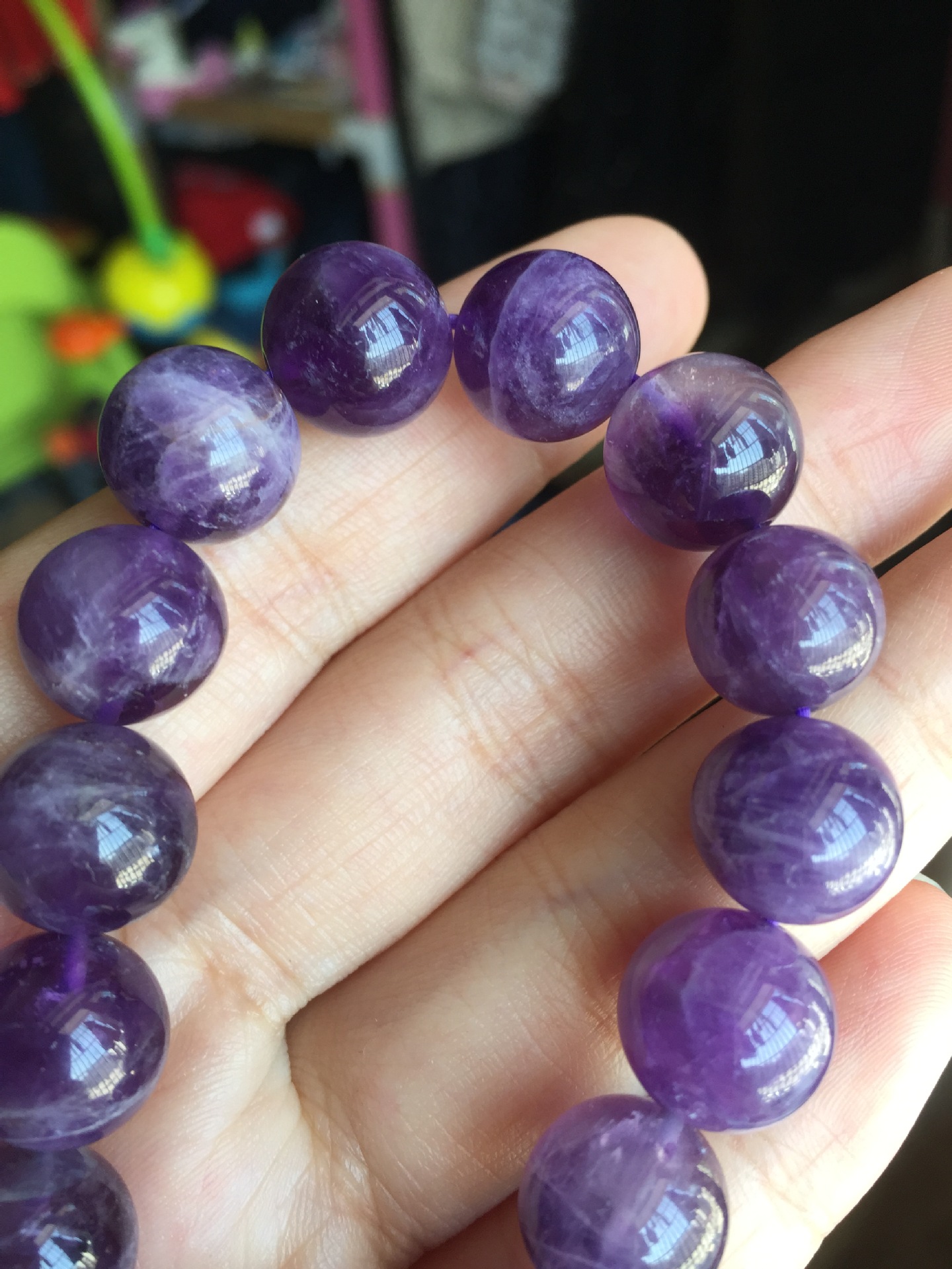 七夕情人节礼物梦幻紫水晶手链天然紫晶女款助爱情改善睡眠手串