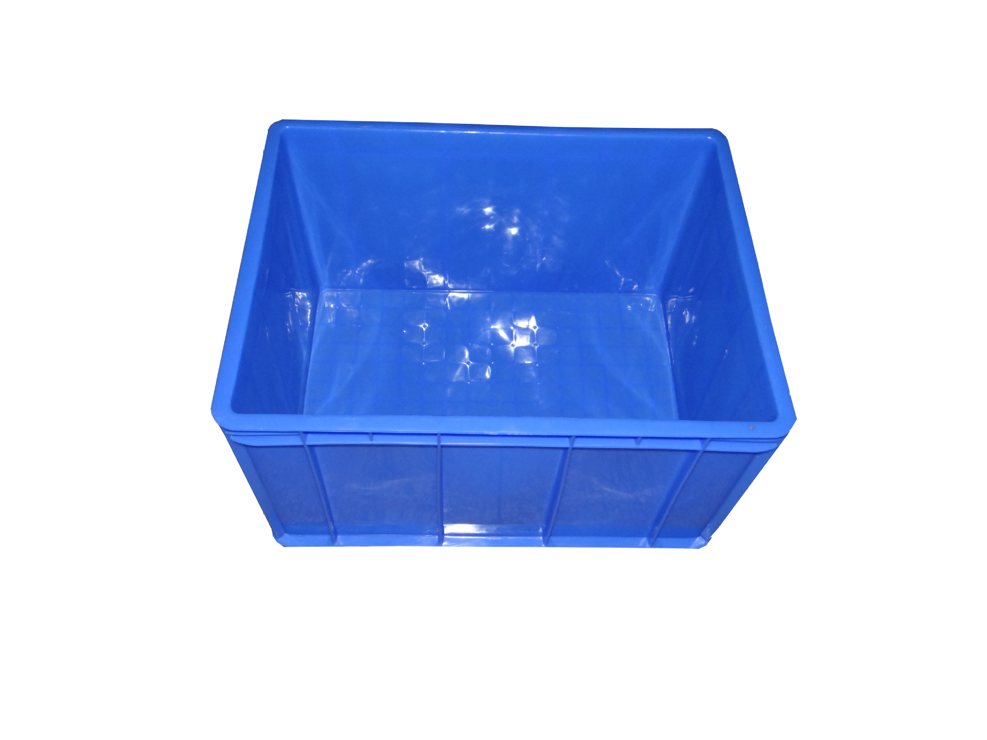 供应全新料周转箱 蓝色塑料胶箱