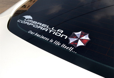 反光生化危机保护伞umbrella安布雷拉丧尸控车门镂空后挡车贴