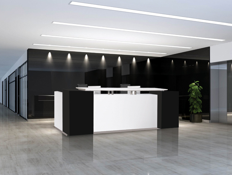 天时家具定制时尚烤漆前台,公司形象接待台