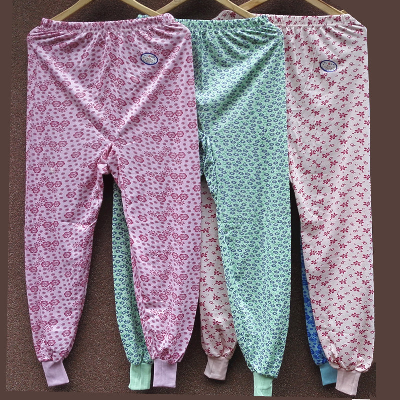 ay3-7批发中老年秋衣秋裤 女士单件印花秋裤 女式秋裤 摆地摊甩货