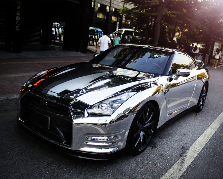 可拉伸易贴合三层超高亮电镀镜面银 汽车改色膜镀铬贴膜车身贴纸