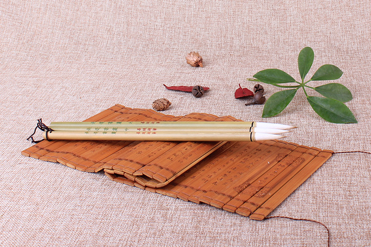 厂家直销兼豪书画 自然青竹纯兼毫毛笔文房书法用笔 笔都文港赣笔