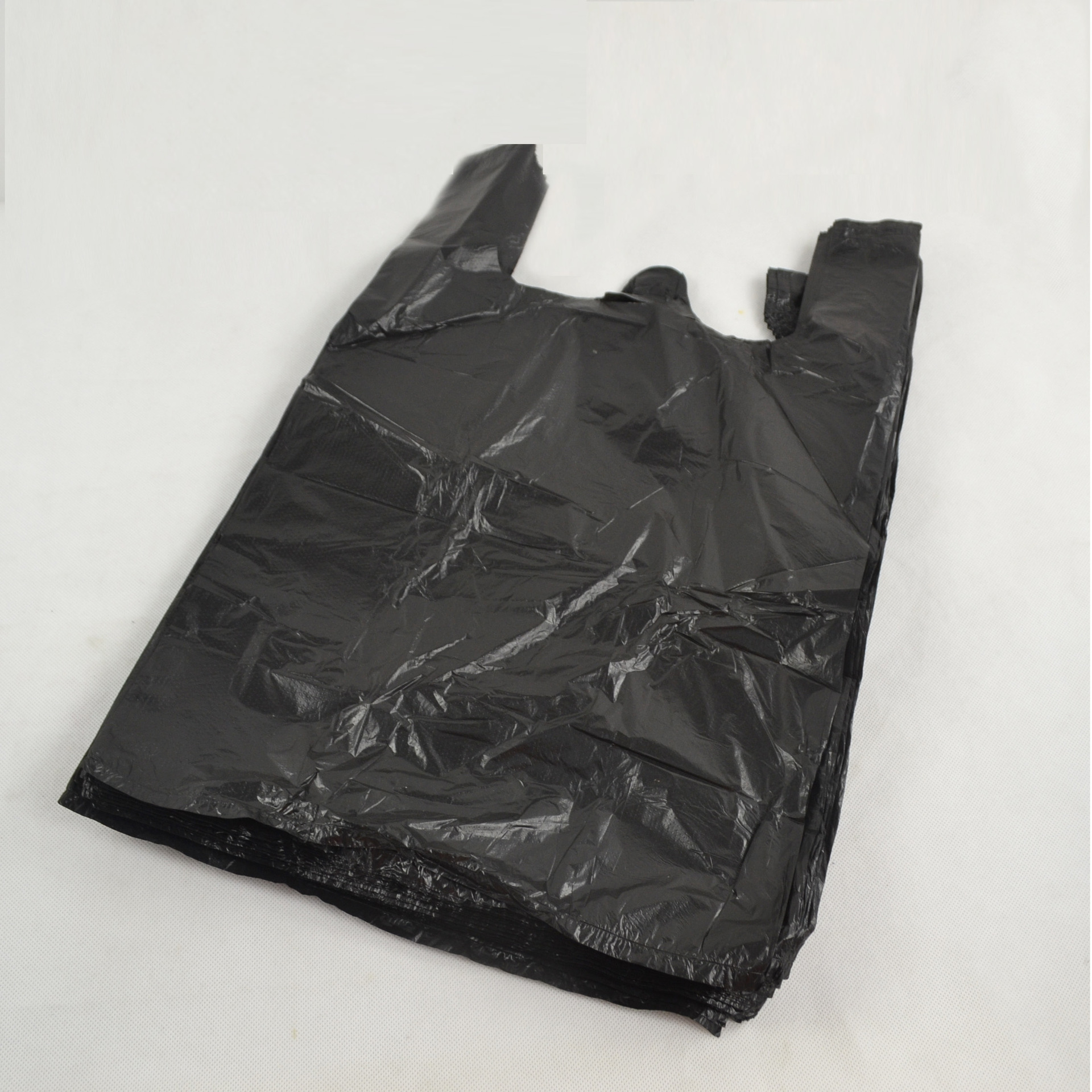 得力黑色塑料袋 家用办公30#加厚背心式垃圾袋结实手提垃圾清洁袋