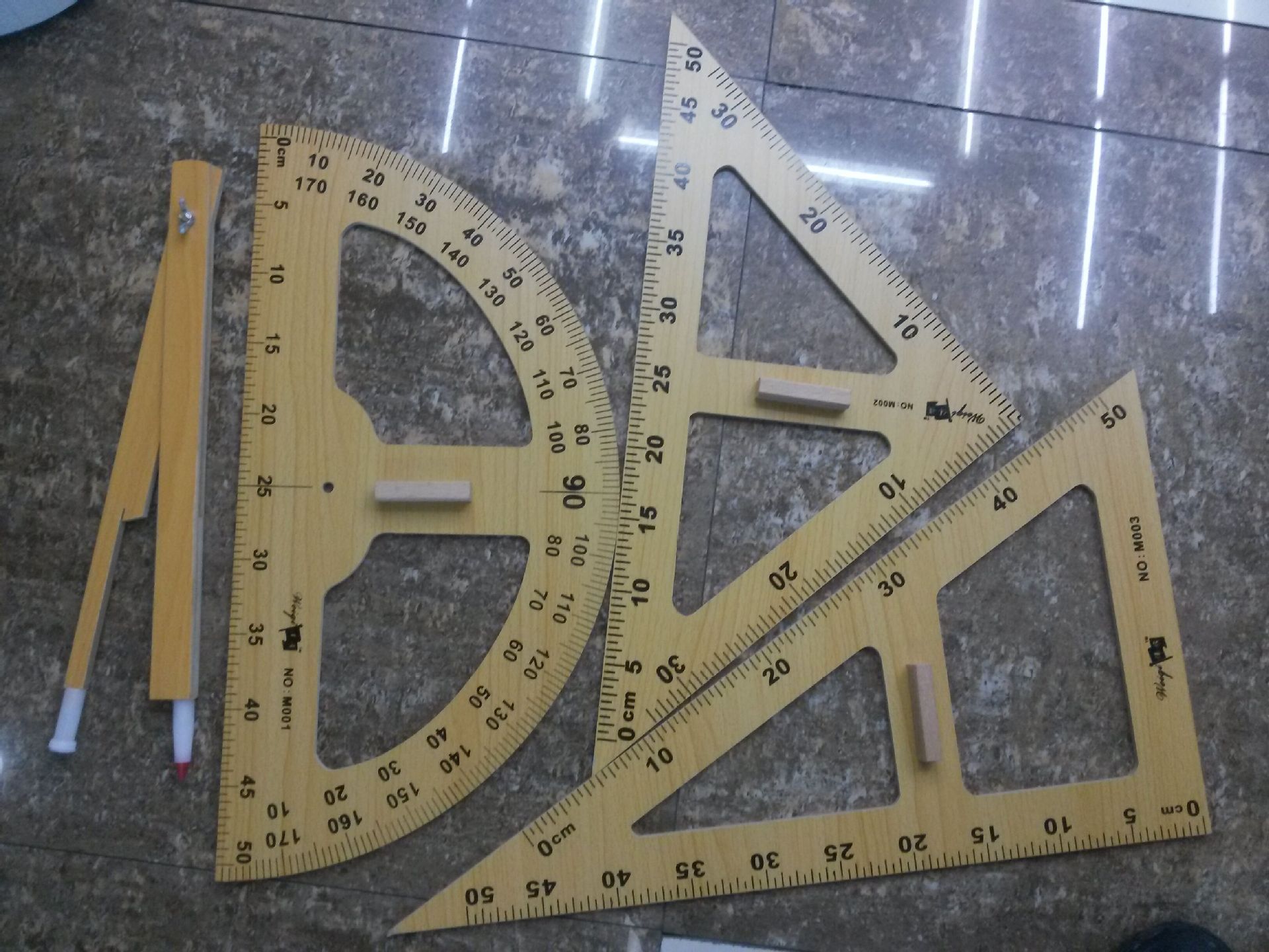 伟旗牌 亚克力三角板 90度 45度 60度教学专用 教学尺子 透明