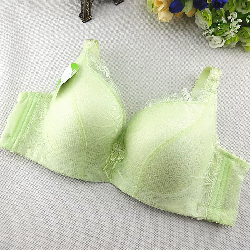 厂家现货新款春夏青年女文胸 锦纶中厚无磁有钢圈后三排扣女内衣