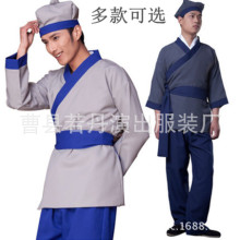 古装汉服男女店小二服装古代家丁仆人平民百姓演出服酒馆商贩服饰