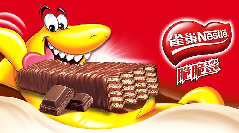 雀巢 脆脆鲨巧克力味威化饼干 巧克力棒480g/24条代可可脂