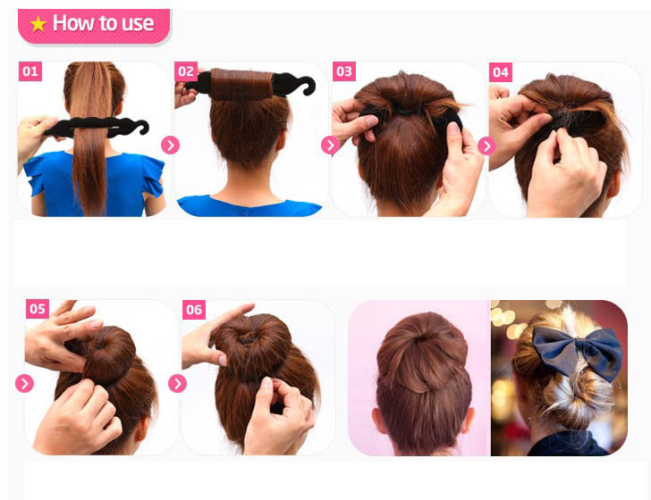 韩国时尚双钩海绵盘发器丸子头花苞头工具海绵盘发棒编发神器批发