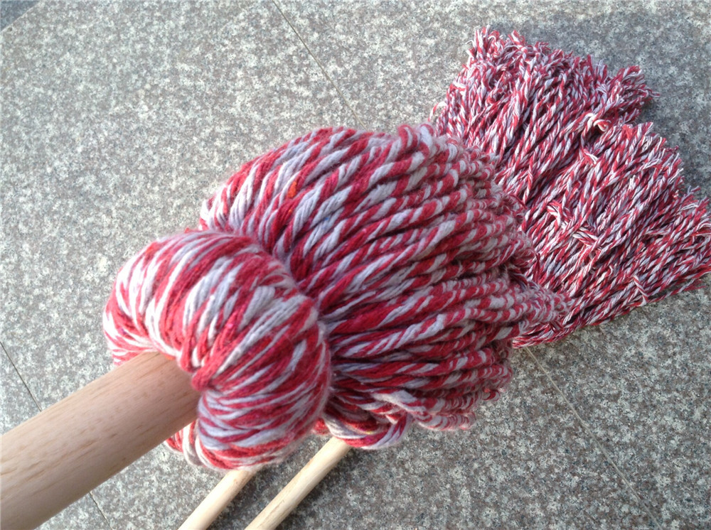 厂家供应 优质棉布拖把 木制拖把 木杆铁丝自扎棉绳木柄拖把 多色