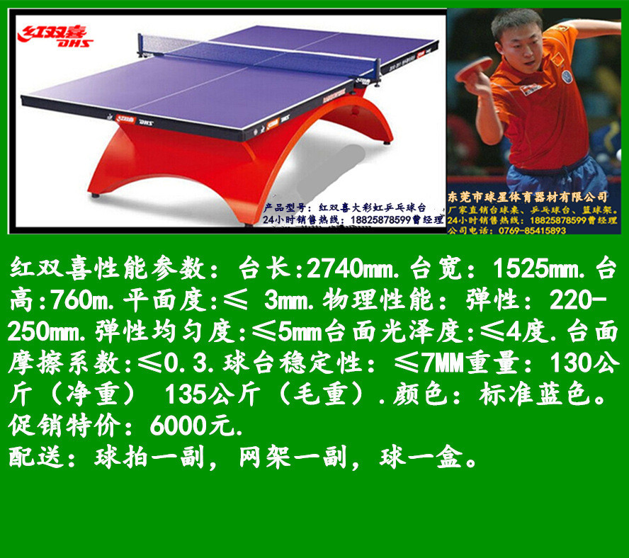 红双喜大彩虹乒乓球台