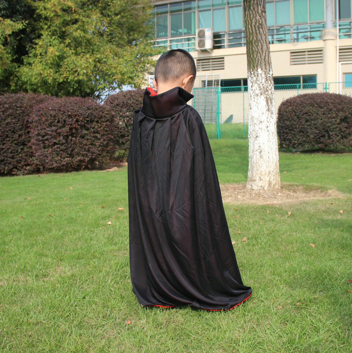 万圣节化妆舞会披风鬼节儿童双面披风海盗披风80立领双层披风