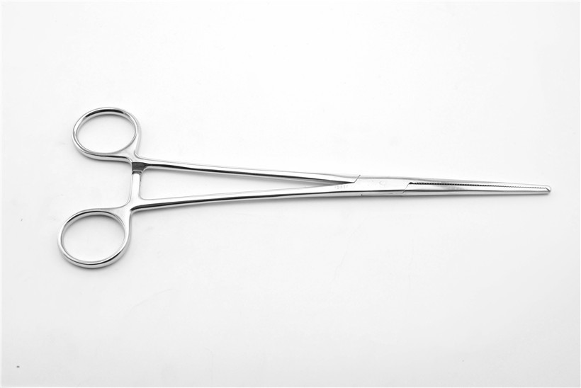 医用不锈钢止血钳24cm直有钩基础外科手术器械上海金钟手术器械
