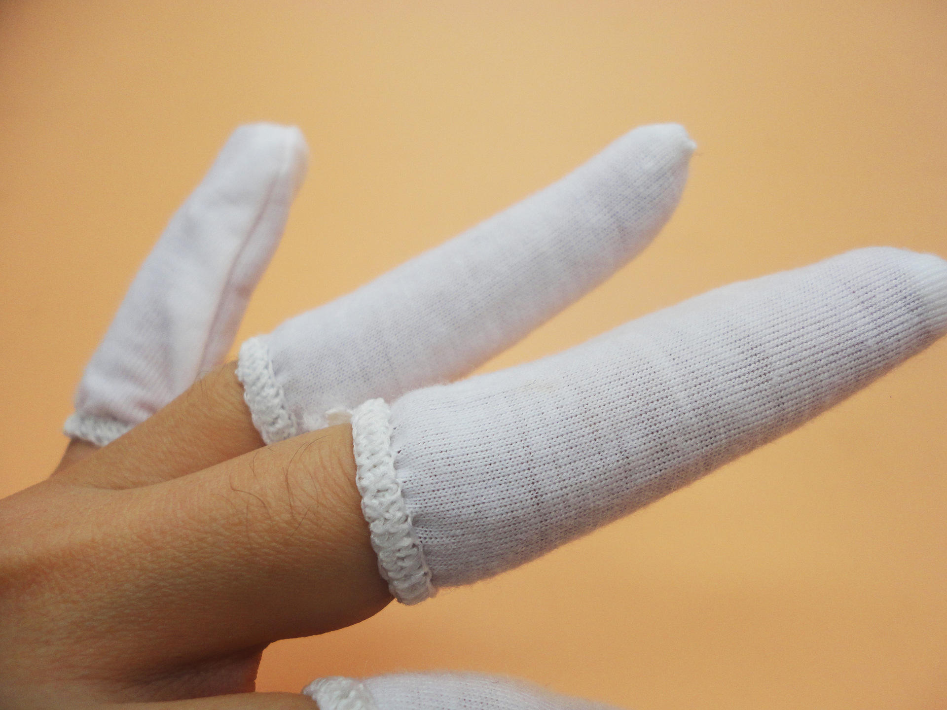 东莞厂家直销无尘纯棉布手指套劳保用品布手指套