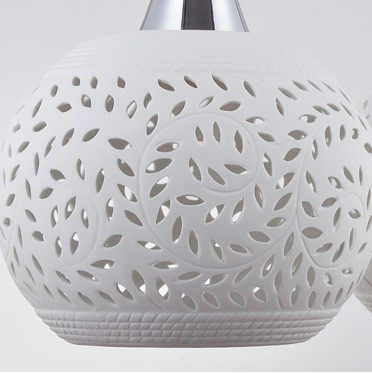 白色陶瓷吊灯创意卧室灯具简约现代餐厅灯吧台灯3头led餐吊灯