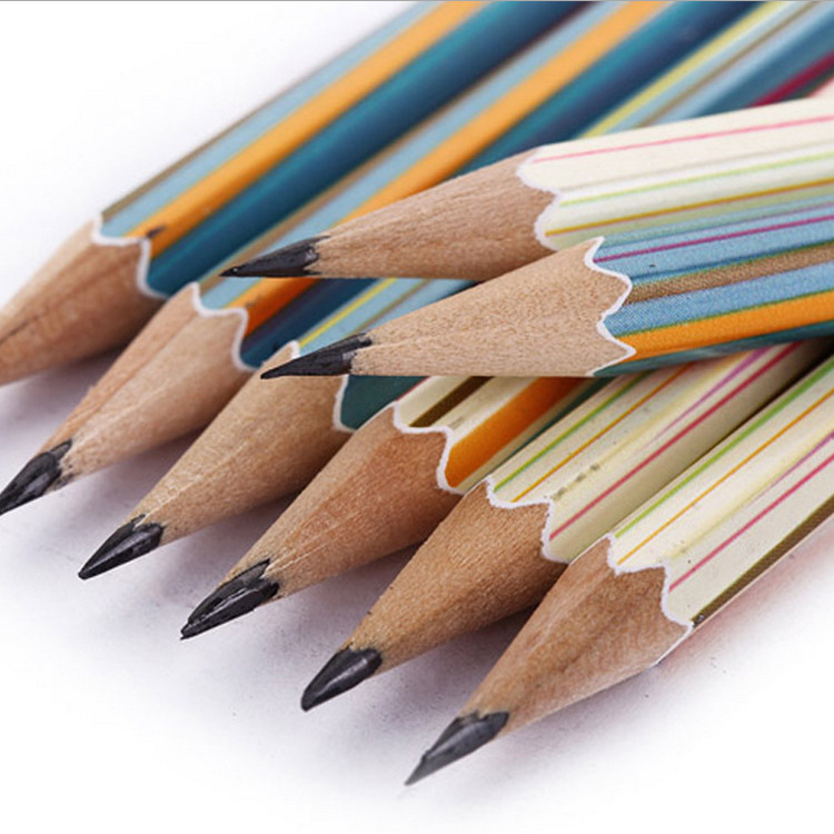 小学生六角杆转印hb铅笔 沐绘 儿童文具铅笔 pet筒装带卷笔刀