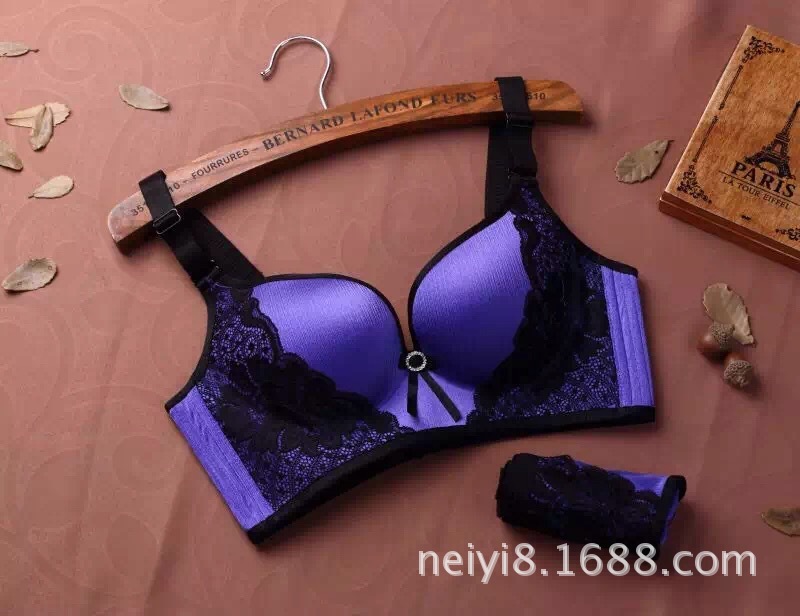 维密蕾丝拉丝无痕nb按摩聚拢文胸调整型维秘少女无钢圈性感3d内衣
