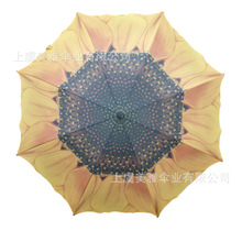 厂家热卖向日葵长柄伞 创意葵花晴雨伞 可爱公主伞 花朵伞