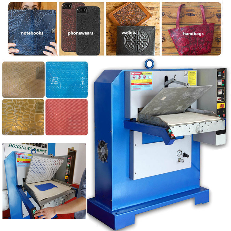 油压皮革/平面压花机厂家直销,佛山鸿钢裁断机制造厂家