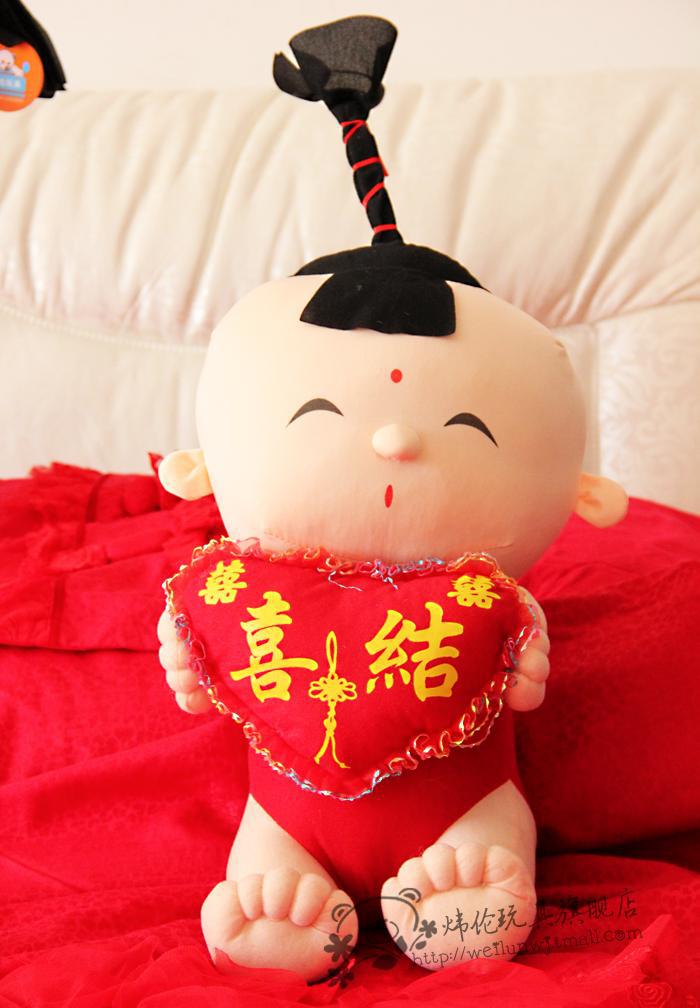 批发情侣娃娃婚庆压床喜庆娃娃婚礼对偶结婚礼物礼品布娃娃一对