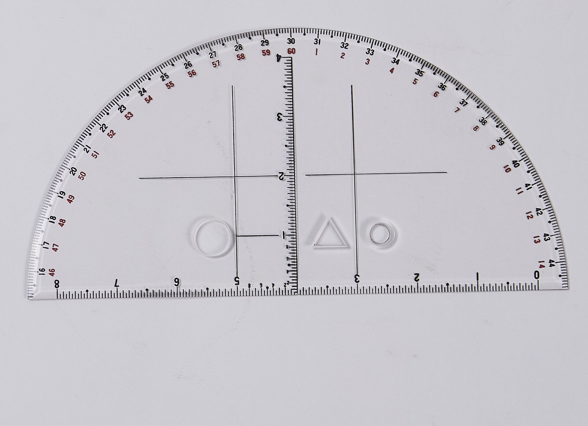 半圆尺,塑料尺, 军事教学 pgc-002塑料尺子学习用品