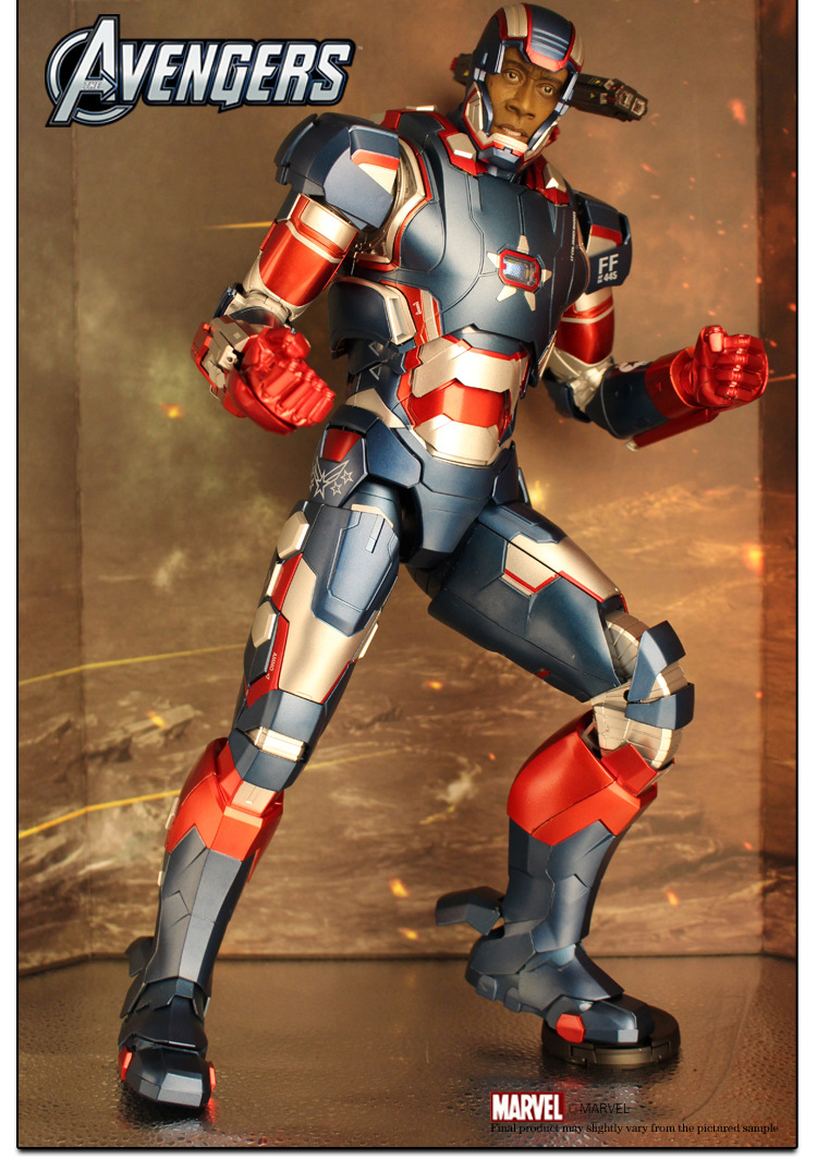 批发pi钢铁侠18寸爱国者可活动合金人偶1/:4盔甲可换复仇者联盟