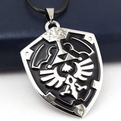 nf314学生动漫游戏周边饰品批发 塞尔达传说三角盾牌标志 项链